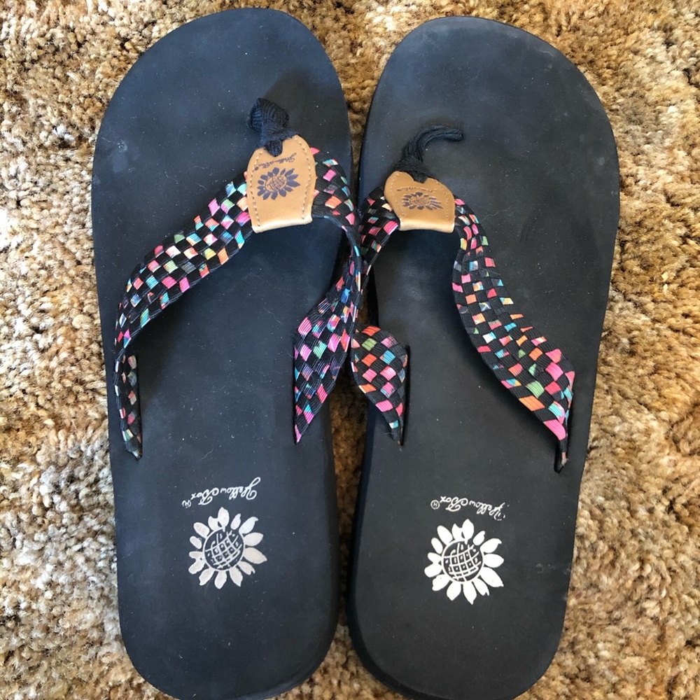 Yellow Box Flip Flops